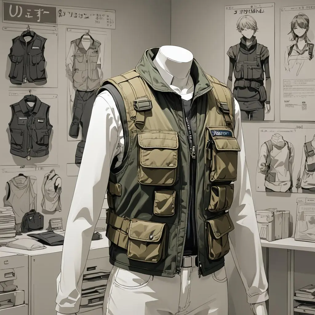 Oddfunk Utility Vest Design Illustration