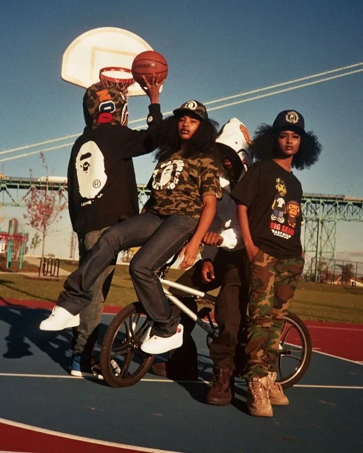 Teens_posing_on_a_basketball_court_wearing_A_Bathing_Ape_apparel