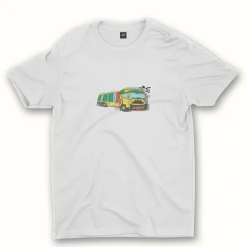 ODDFUNK TRUCK ART BLANC WHITE T-SHIRT